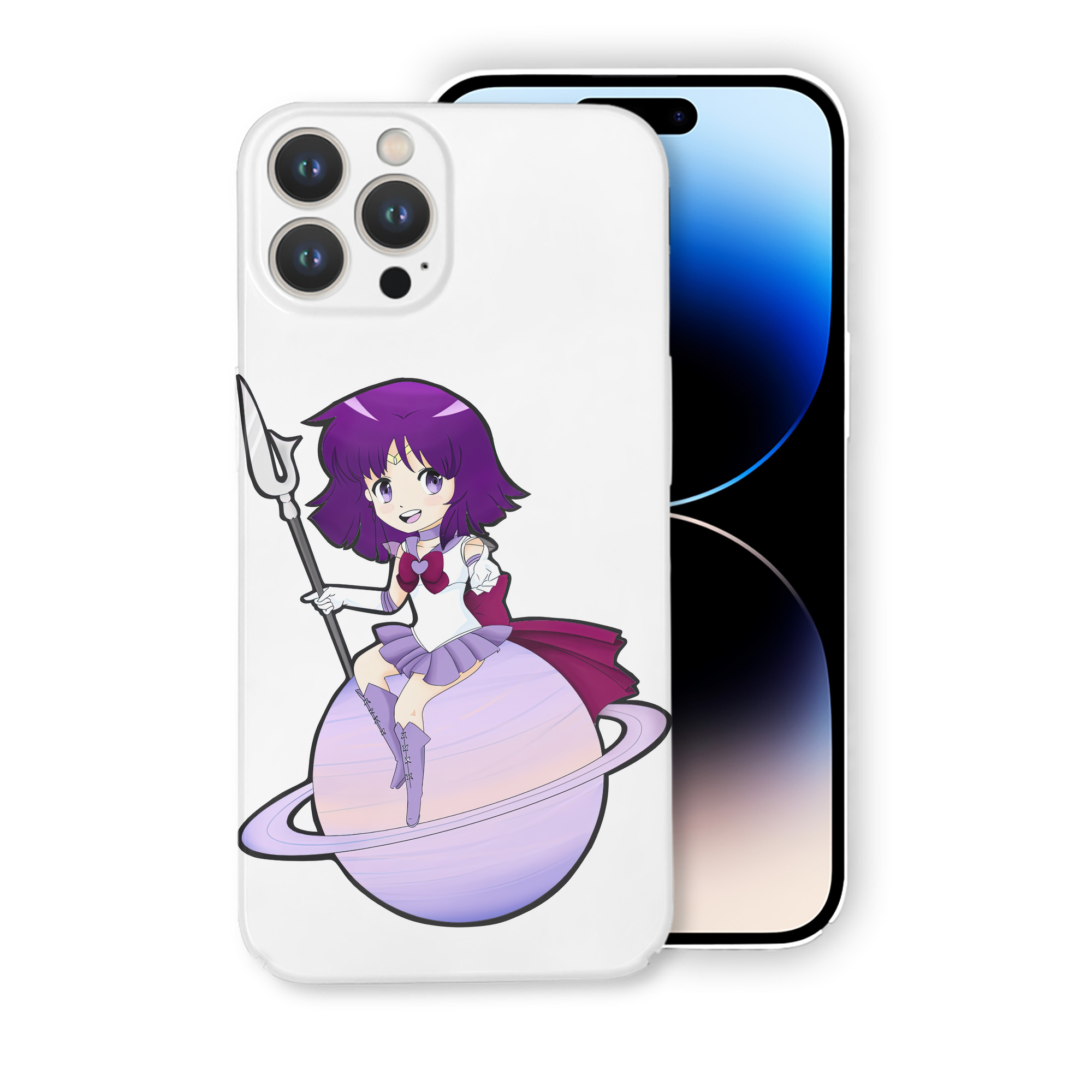 （画像用） 美少女戦士セーラームーン 土萠ほたる Sailor Moon Tomoe Hotaru （セーラーサターン；Sailor Saturn） 【iPhone 14シリーズ対応】ハードケース